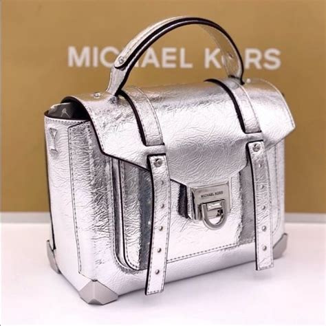 michael kors manhattan silver bag.